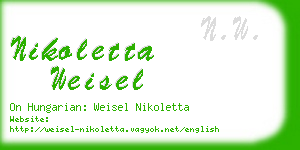 nikoletta weisel business card